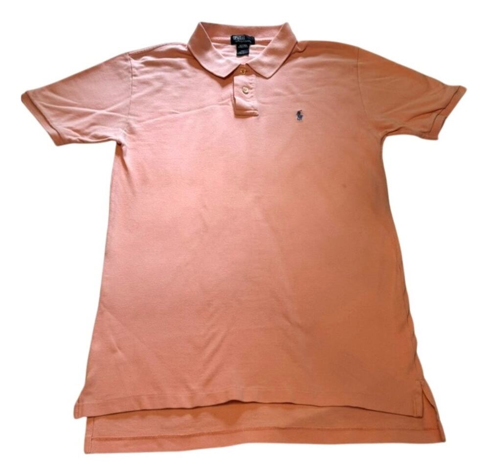 Polo Ralph Lauren Boys XL 20 Pink Polo Shirt Short Sleeve Pony Logo Cotton